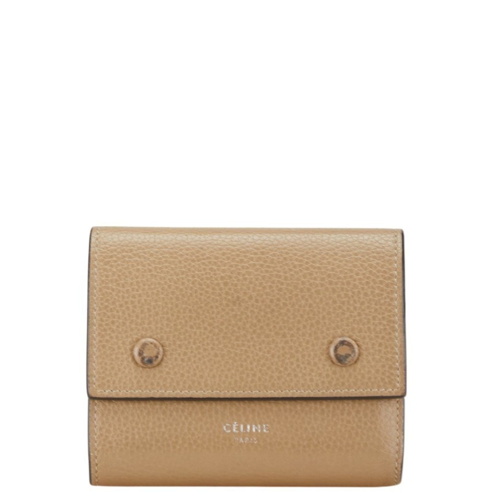 Celine Compact Wallet Multifunction Red Folded Be… - image 1